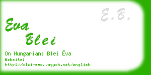eva blei business card